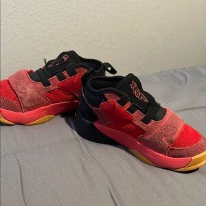 Jordan Red and Black Sneakers with Breathable Mesh